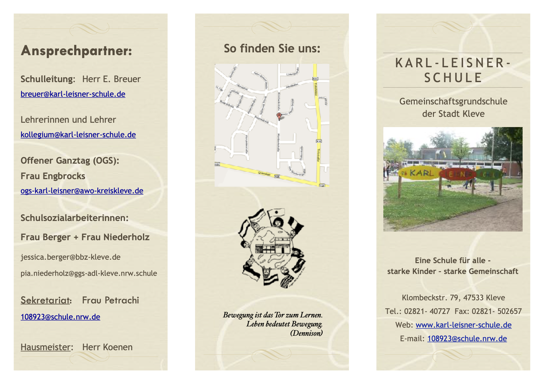 Bild vom aktuellen Flyer über die Karl-Leisner-Schule